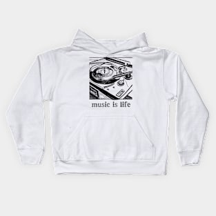 music is life Kids Hoodie